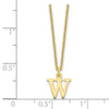 10k Cut-out Letter W Initial 18 inch Necklace