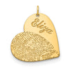 Name and Fingerprint Heart Charms
