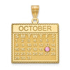 Calendar Charm with Birthstone
