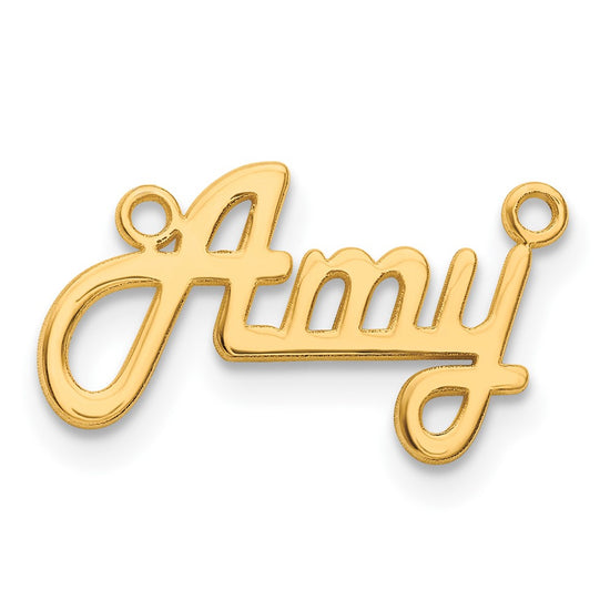 10k Yellow Gold Underlined Name Plate