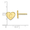 Initial Heart Post Earrings