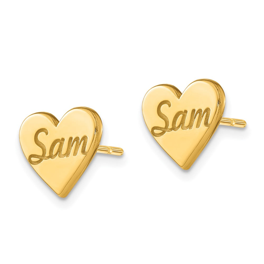 Enameled Heart Earring