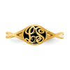 10k Yellow Gold Twisted Band with Epoxy Monogram Ring