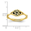 10k Yellow Gold Twisted Band with Epoxy Monogram Ring