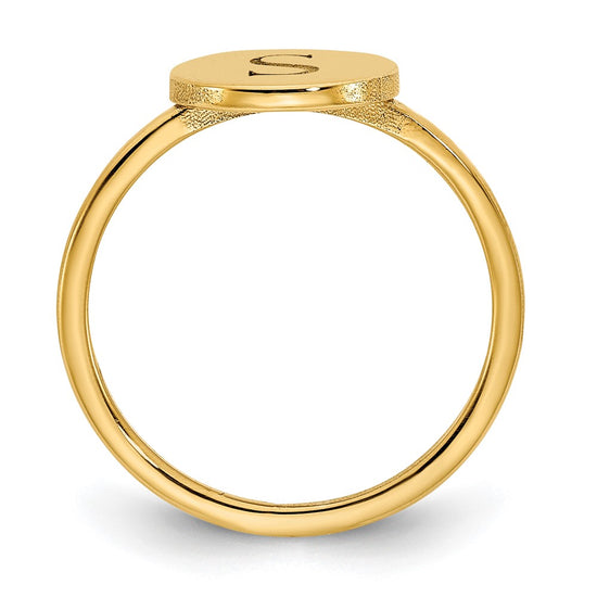 Initial Circle Signet Rings