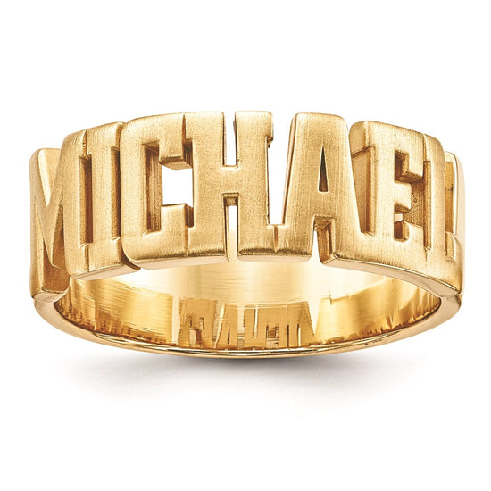 Casted High Polish Name Ring