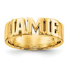 Casted High Polish Name Ring