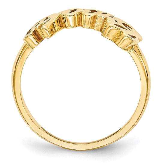Casted High Polish Name Ring
