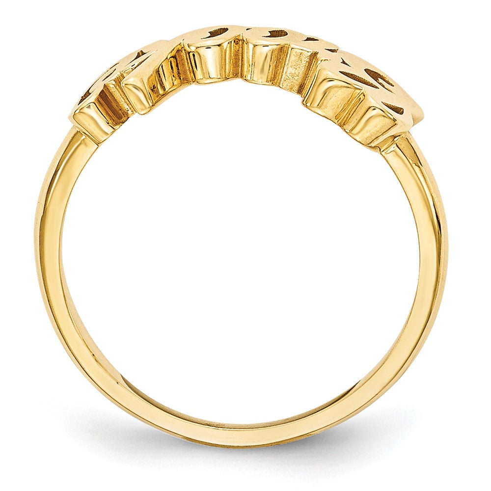 Casted High Polish Name Ring