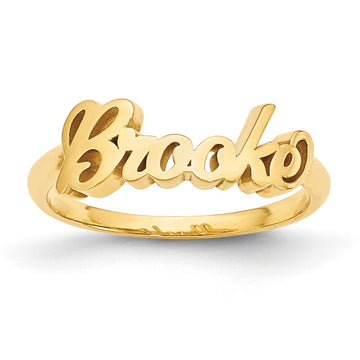 Casted High Polish Name Ring