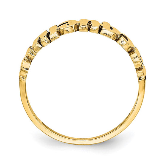 Laser Polished Name Ring