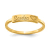 Casted Name Bar Ring