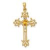 Oval Gemstone Cross Pendants