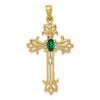 Oval Gemstone Cross Pendants