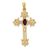 Oval Gemstone Cross Pendants