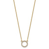 Gold Open Circle Diamond Necklace