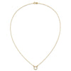 Gold Open Circle Diamond Necklace