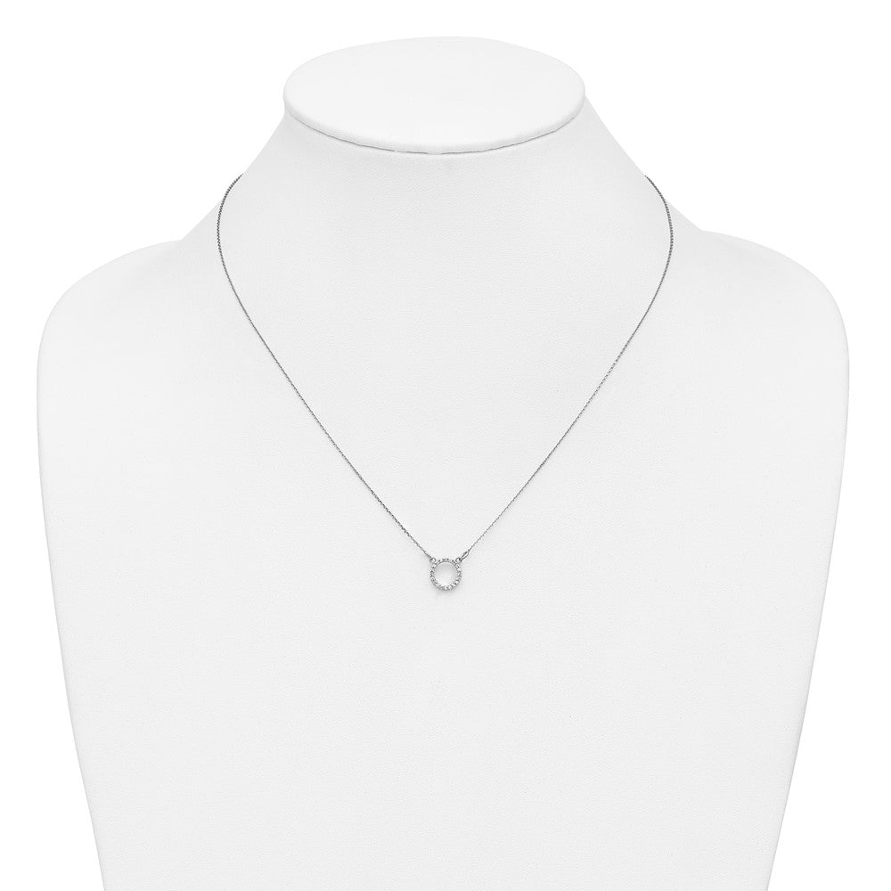 Gold Open Circle Diamond Necklace
