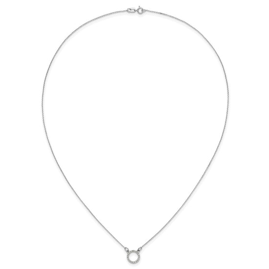 Gold Open Circle Diamond Necklace