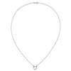 Gold Open Circle Diamond Necklace
