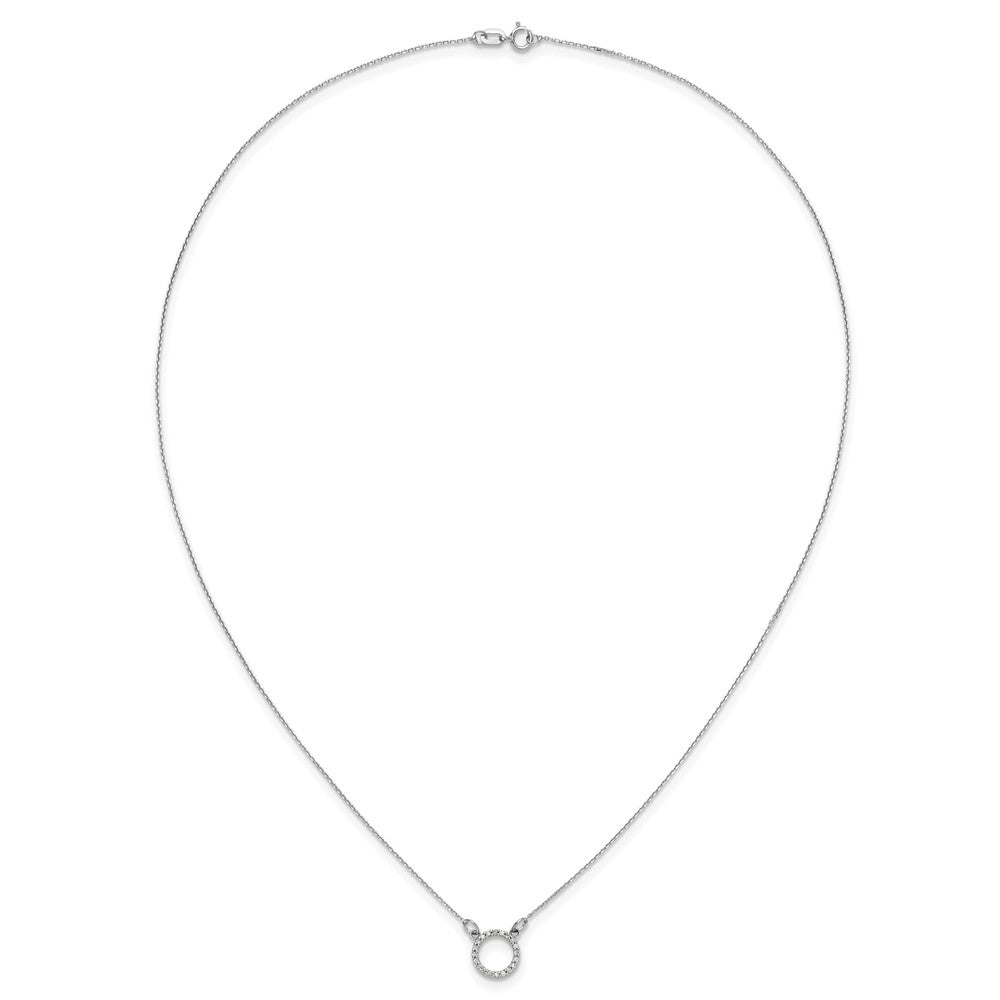 Gold Open Circle Diamond Necklace