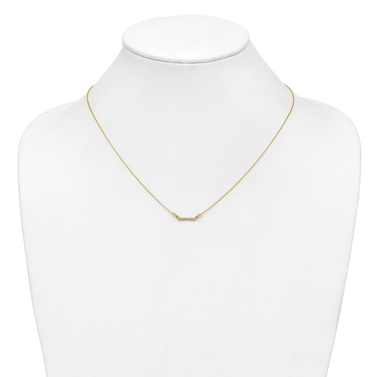 Diamond Tiny Bar Necklaces