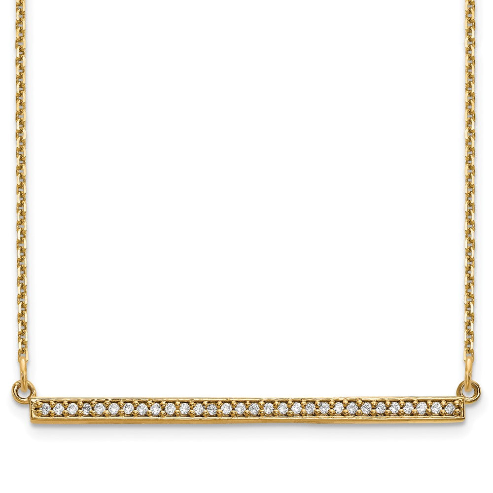 10ky Diamond Bar Necklace