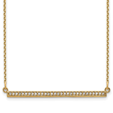 10ky Diamond Bar Necklace