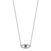 Gold Diamond and Sapphire Evil Eye Necklace