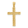 10K Nugget Cross Pendant