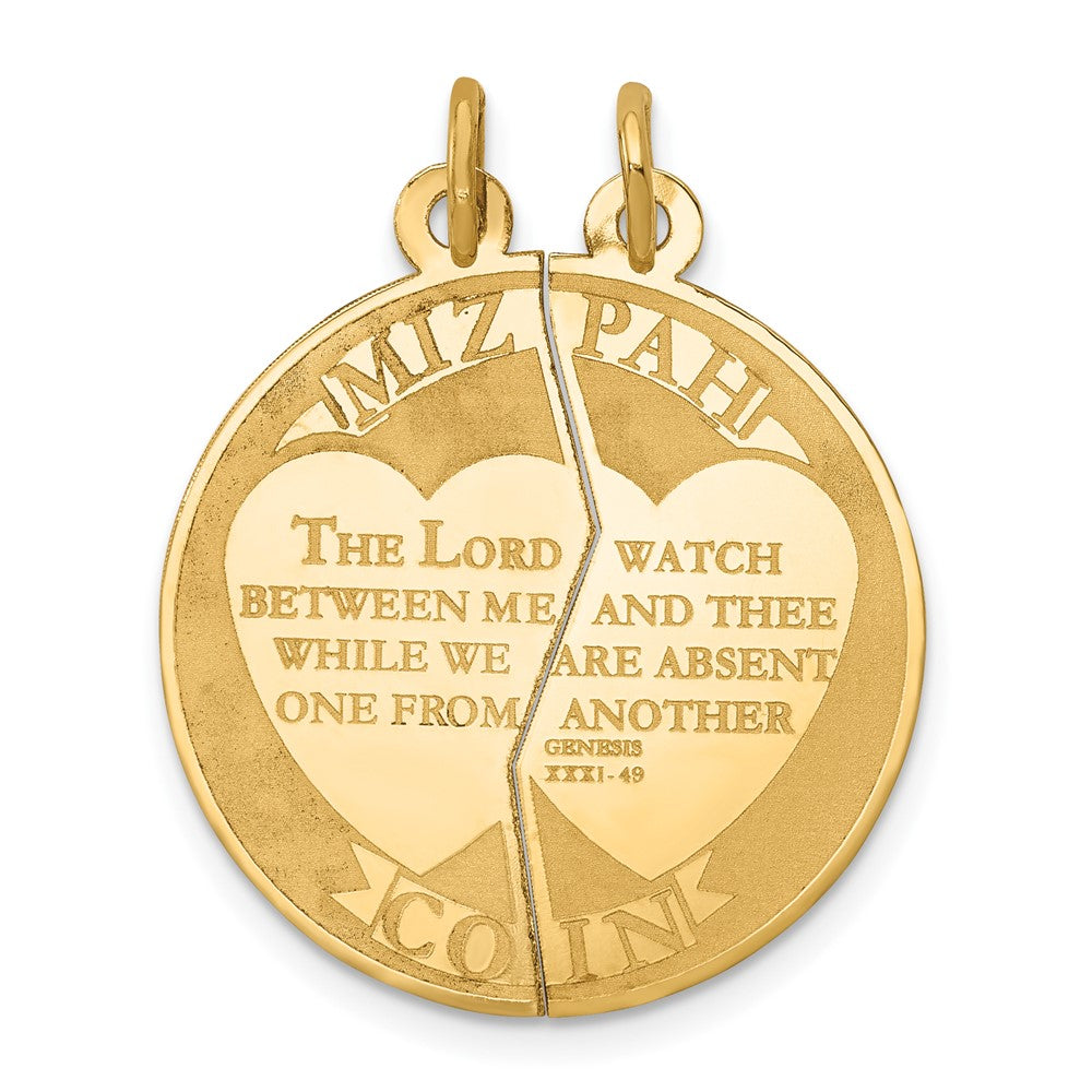 Gold Mizpah Pendants