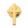 10k Polished Cross with 14k Tie Tac Post