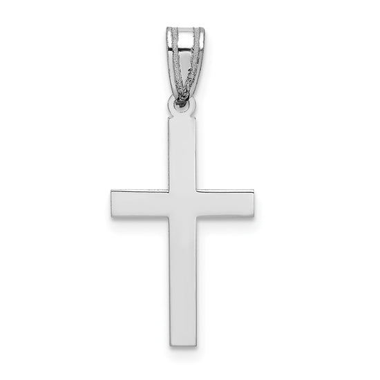 Gold Polished Flat Latin Cross Pendant