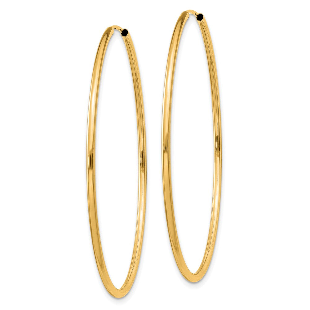 10k 1.5mm Polished Round Endless Hoop Earrings