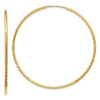 10k 1.25mm Diamond-cut Endless Hoop Earring