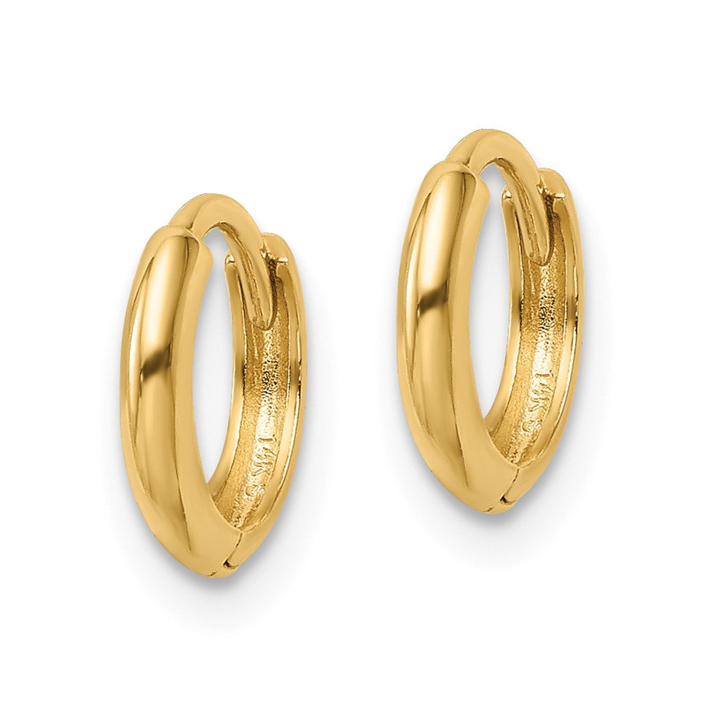10k Polished Hinged Hoop Earrings