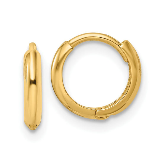 10k Polished Hinged Hoop Earrings