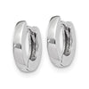 10k White Gold Polished Round Hinged Hoop Earrings