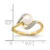 Gold Diamond and Freshwater Pearl Rings