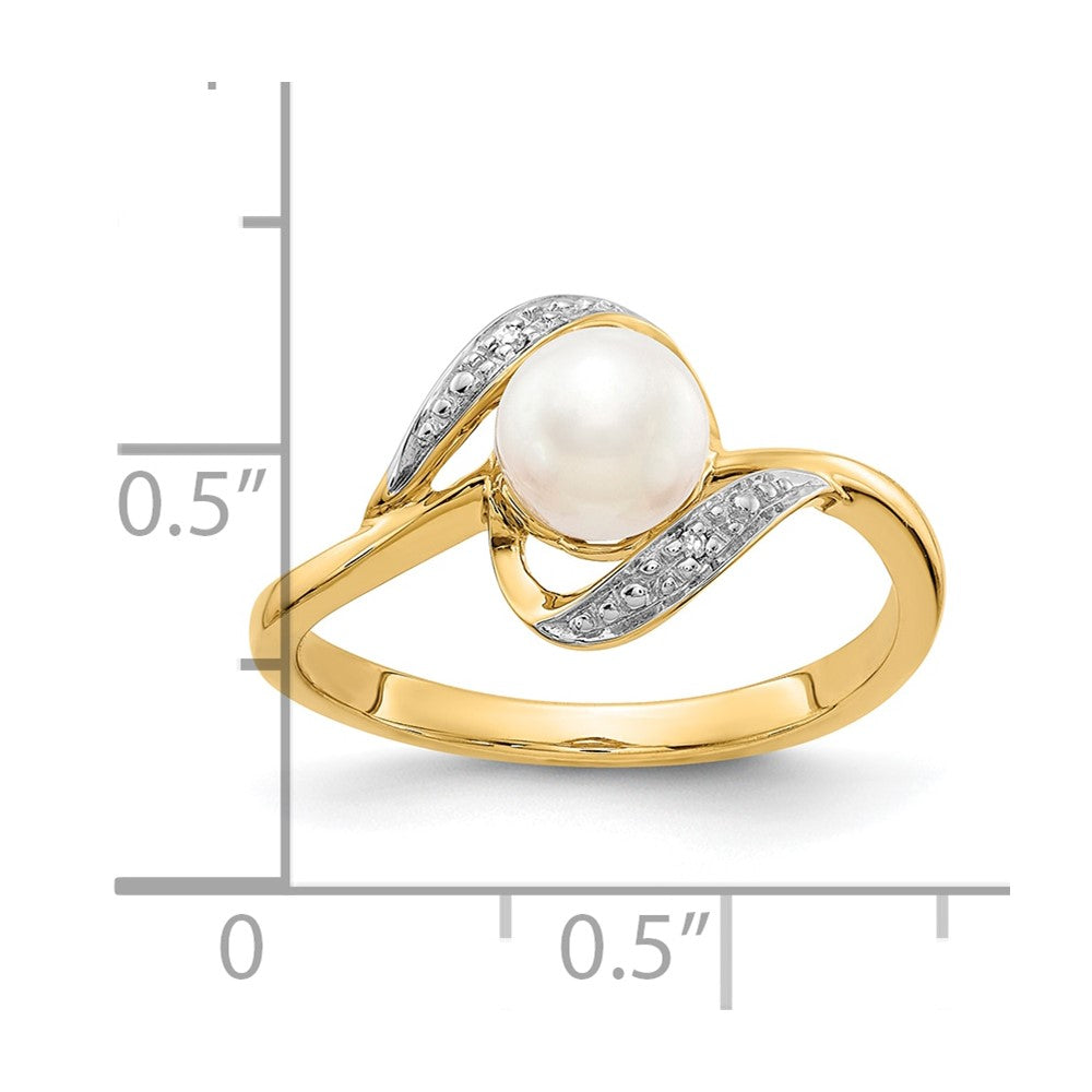 Gold Diamond and Freshwater Pearl Rings