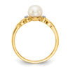 Gold Diamond and Pearl Ring