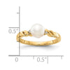 Gold Diamond and Pearl Ring