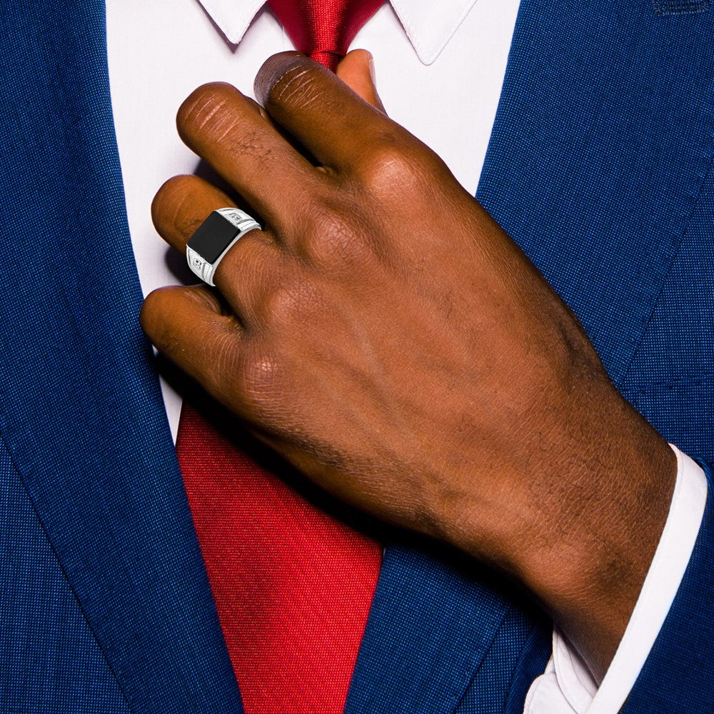 Men's Onyx & Diamond Rings