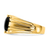 10k Mens AA Diamond and 9.5mm Onyx Ring
