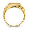 10k Men's Polished and Textured Masonic Ring Mounting