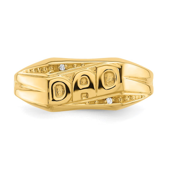 10K Mens AA Diamond DAD Ring