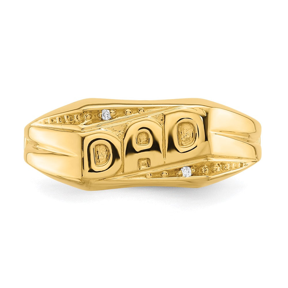 10K Mens AA Diamond DAD Ring