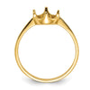 10K Polished Pearl Ring Mounting