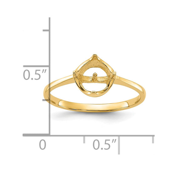 10K Polished Pearl Ring Mounting