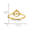 10K Polished Pearl Ring Mounting